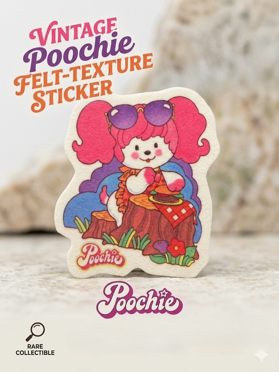 Mattel Other - VTG 1984 Mattel Poochie Picnic Cloth Sticker Patch Retro Vending Machine Prize